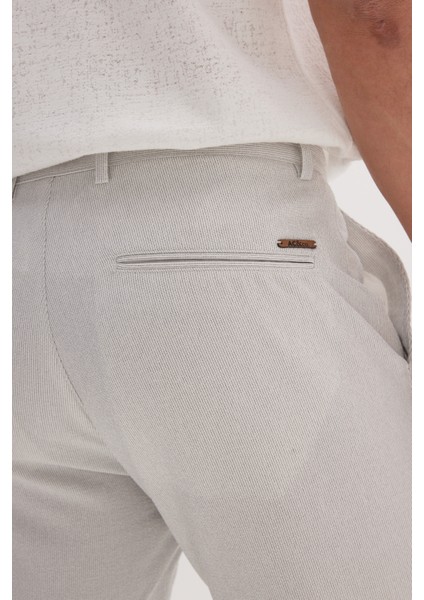 Slim Fit Dar Kesim Beli Bağlamalı Çizgili Yan Cepli Casual Jogger Pantolon