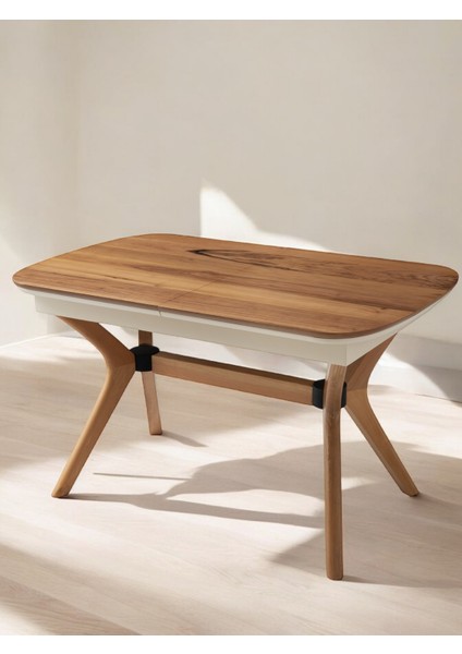 Çınar Açılır Valencia Ahşap Ayak 130X80 Masa (Açılımış Ölçüsü 165X80)