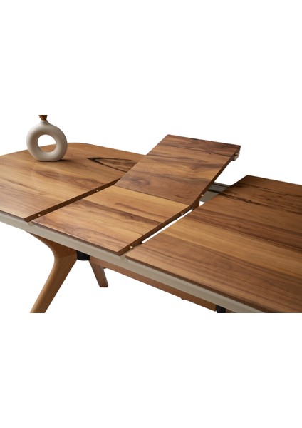 Çınar Açılır Valencia Ahşap Ayak 130X80 Masa (Açılımış Ölçüsü 165X80)