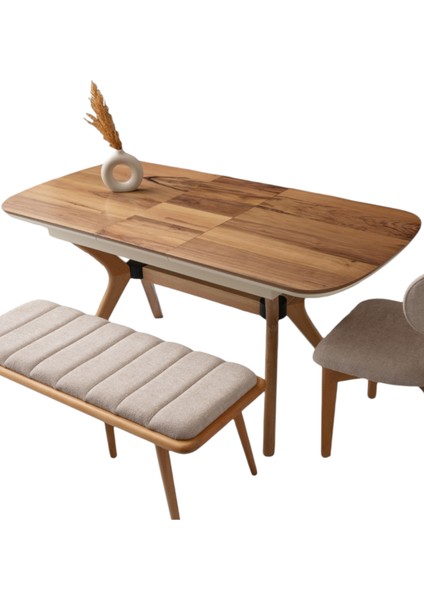 Çınar Açılır Valencia Ahşap Ayak 130X80 Masa (Açılımış Ölçüsü 165X80)
