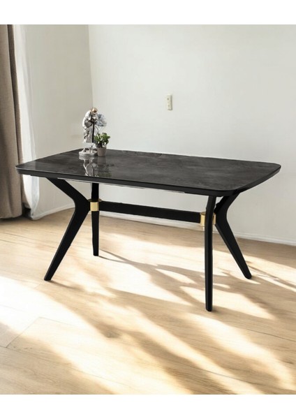 Anka Irony Desen Highgloss Açılır 160X90 Masa (Açılımış Ölçüsü 190X90)