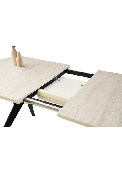 Anka Rambla Desen Highgloss Açılır 160X90 Masa (Açılımış Ölçüsü 190X90)