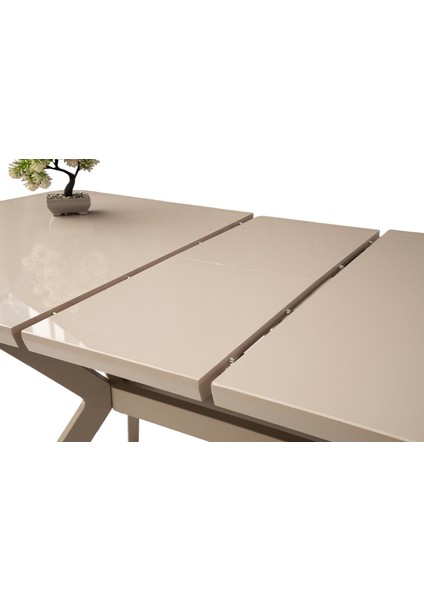 Anka Retro Gümüş Desen Açılır 130X80 Masa (Açılımış Ölçüsü 160X80)