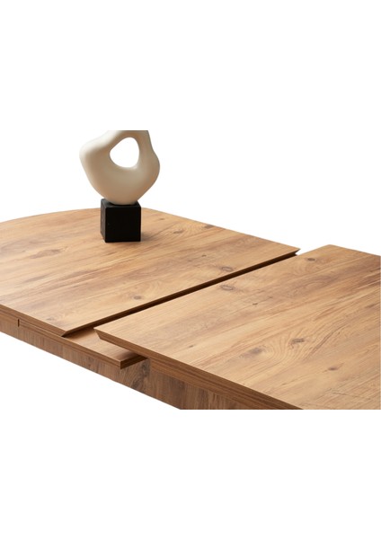 Kelebek Kaşıklıklı Diş Budak Açılır Naturel Ahşap Ayak 140X80 Masa (Açılımış Ölçüsü 175X80)