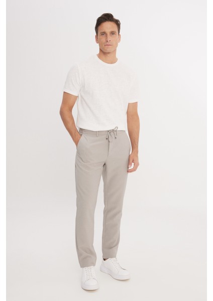 Slim Fit Dar Kesim Beli Bağlamalı Çizgili Yan Cepli Casual Jogger Pantolon modelleri
