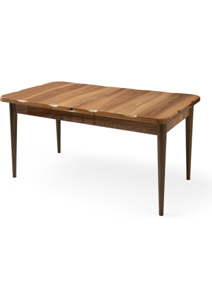 Kelebek Kütük Hazar Desen Highgloss Açılır 160X90 Masa (Açılımış Ölçüsü 197X90)