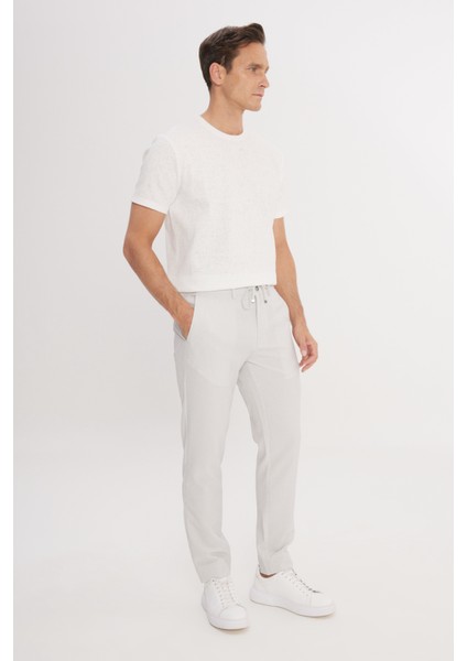 Slim Fit Dar Kesim Beli Bağlamalı Çizgili Yan Cepli Casual Jogger Pantolon modelleri