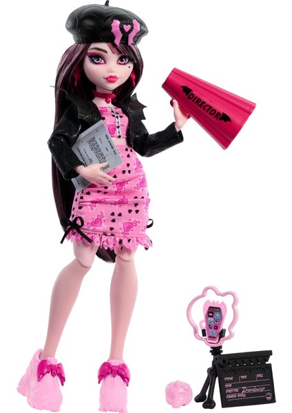 Monster High Fearbook Draculaura Moda Bebeği Ceket, Yıllığı ve Film Kulübü Aksesuarları fiyatları