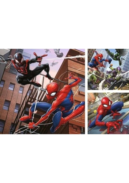 3X49 Parça Yapboz Spiderman