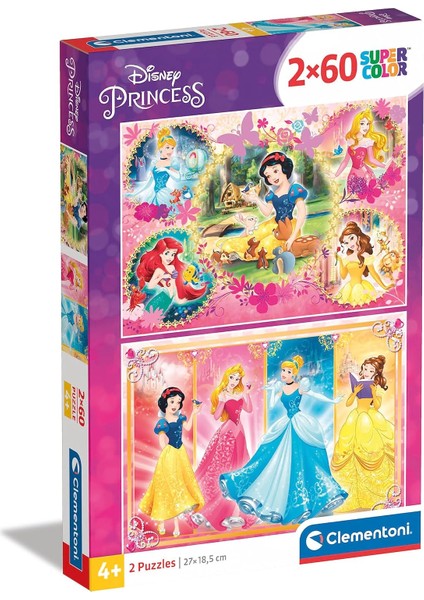 - 2X60 Parça Puzzle - Princess