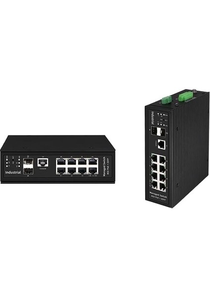 Industrıal 8 +4 All Gıgabıt Poe Swıtch (8 * 1000M RJ45+4 * 1000M Sfp) PN:ENT/G1200WP-8G-4S