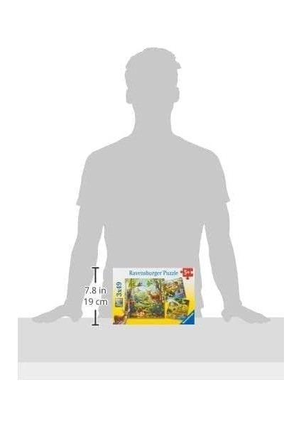92659 Dağ Hayvanları Çocuk Puzzle, Çok Renkli, 3X49 Parça fiyatları