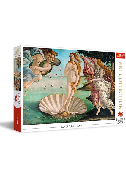 TR10589 Venüs'ün Doğuşu, Sandro Botticelli 1000 Parça Sanat Koleksiyonu, Üstün Kalite, Yetişkinler ve 12 Yaş Üzeri Çocuklar Için, Renkli Yapboz