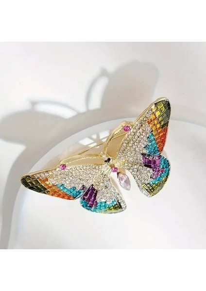 Renkli Kanat Tasarımı Kelebek Broş fiyatları