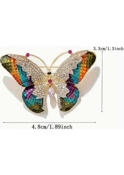Renkli Kanat Tasarımı Kelebek Broş modelleri