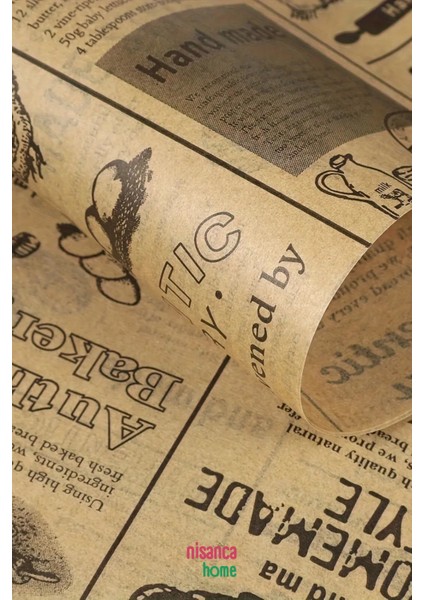 Vintage Gazete Desenli Yağlı Sunum Kağıdı – Pinterest Stilinde Estetik Kahvaltı, Peynir Tabağı ve Fast Food Sunumları İçin 50’li Paket fiyatları