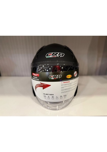 Kask Crn 620 Air Çenesiz Mat Siyah/mavi