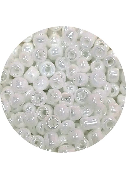 Dökme Cam Kum Boncuk (8/0) 3 Mm - 20 Gram - Inci Beyaz - Bnc145