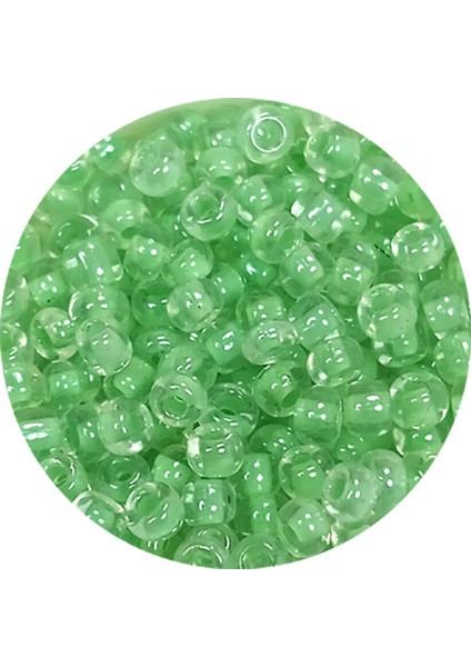 Dökme Cam Kum Boncuk (8/0) 3 Mm - 20 Gram - Şeffaf Açık Yeşil - Bnc150