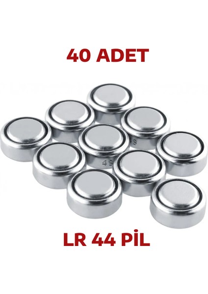 40 Adet AG13/LR44/357A Düğme Saat Pil Oyuncak Pili Alkalin