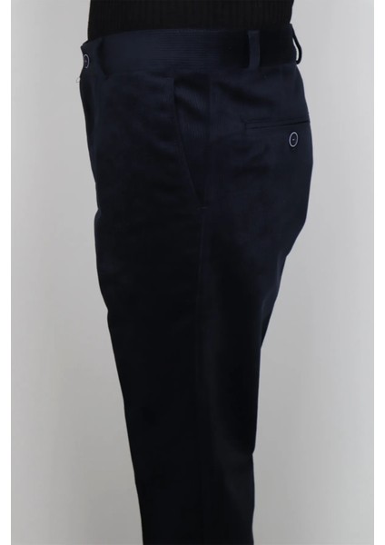 Fistan Store Erkek Yüksek Bel Rahat Kalıp Yandan Cep Battal Kışlık Kadife Pantolon modelleri