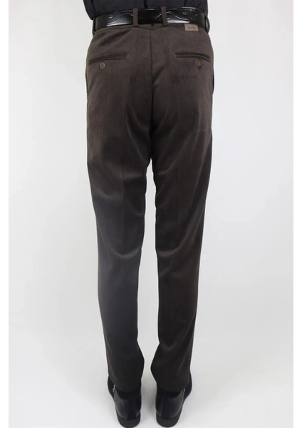 Fistan Store Erkek Yüksek Bel Rahat Kalıp Yandan Cep Battal Kışlık Kadife Pantolon fırsatları