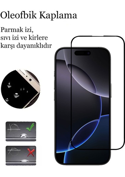 Iphone 15 Pro Uyumlu 5d Tam Kaplayan Ekran Koruyucu