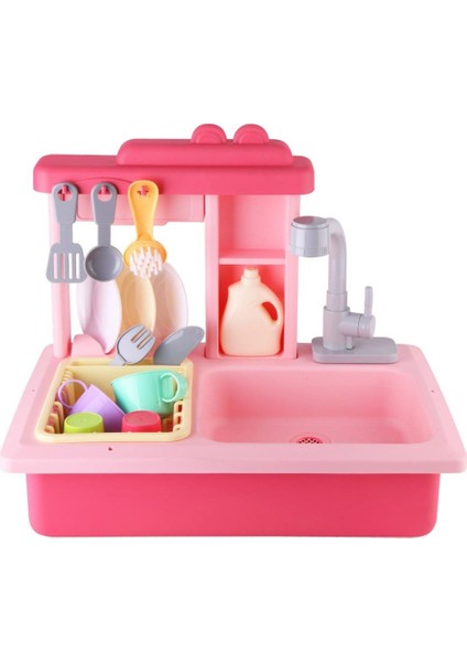 Pilli Interaktif Lavabo Seti Pembe.glpzr