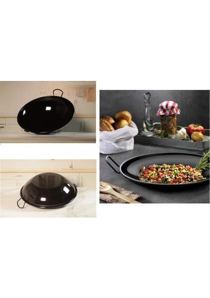 Wog Tipi Derin Sac Kavurma Tavası - Kamp - Piknik Için 28 cm Emaye.glpzr