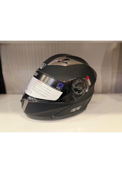 Kask Crn 925 Çene Açılır Mat Siyah