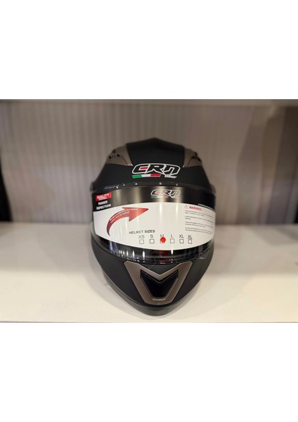 Kask Crn 925 Çene Açılır Mat Siyah
