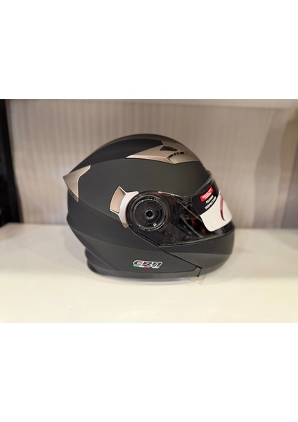 Kask Crn 925 Çene Açılır Mat Siyah
