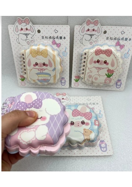 1ADET Sevimli Yumuşak Sünger Yüzey Sanrio Karikatürlü Yumuşak Kapaklı Mini Not Defteri
