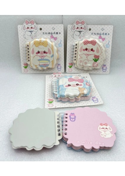 1ADET Sevimli Yumuşak Sünger Yüzey Sanrio Karikatürlü Yumuşak Kapaklı Mini Not Defteri