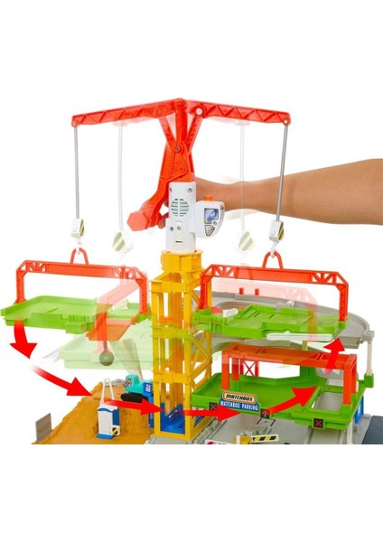 HPD63 Matchbox Aksiyon Sürücüleri Muhteşem Inşaat Alanı Oyun Seti.glpzr