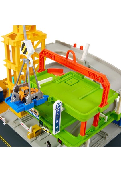 HPD63 Matchbox Aksiyon Sürücüleri Muhteşem Inşaat Alanı Oyun Seti.glpzr