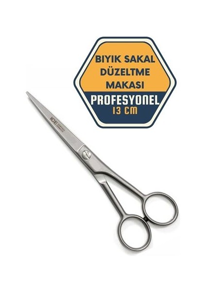 Berber Kuaför Kesim Bıyık Sakal Düzeltme Makası 13.5 cm