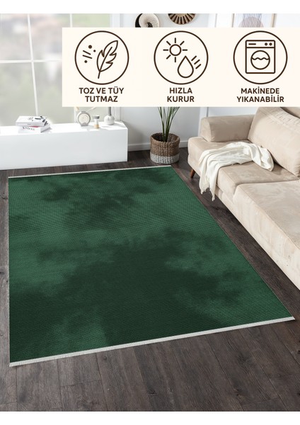 Lofy Halı Tek Renk Zümrüt Yumuşak Dokulu Modern Halı 160X230