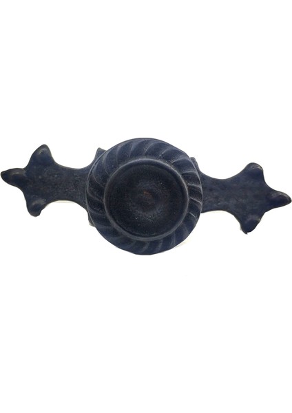 Antika Tarz Dekoratif Pirinç Çizgili Düğme - 35X100 Mm, Büyük, Oksit.glpzr