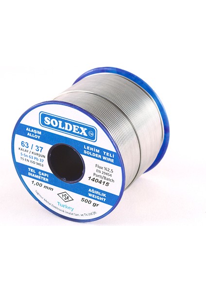 63-37 Lehim Teli 200 gr 0,75 Mm, Sn:63 - Pb:37.glpzr