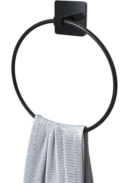 Kendiliğinden Yapışkanlı Siyah Paslanmaz Metal Yuvarlak Havluluk fırsatları