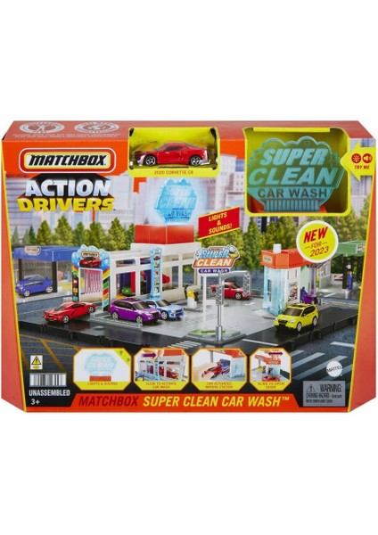 HNJ54 Matchbox Aksiyon Sürücüleri Süper Oto Yıkama Oyun Seti.glpzr
