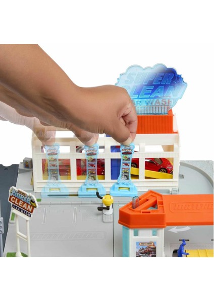 HNJ54 Matchbox Aksiyon Sürücüleri Süper Oto Yıkama Oyun Seti.glpzr