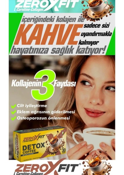 Detox Coffee 30 Şaset - Detox Kahvesi - L Carnitine- Collagen modelleri