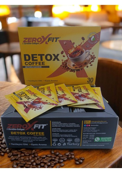 Detox Coffee 30 Şaset - Detox Kahvesi - L Carnitine- Collagen fırsatları