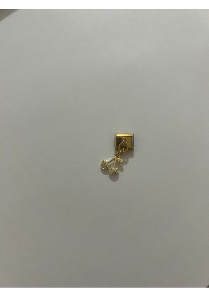 Badelis Çelik Gold Kiraz Figürlü Çharm