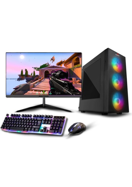 Gmx1000 İ5 10.Nesil 10400F 8Gb Ddr4 256Gb M2 Nvme 4Gb R7 240 "21.5 Oyun Bilgisayarı