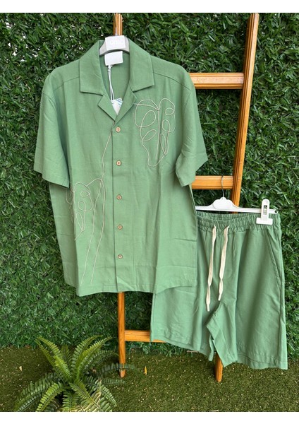 Gömlekli Alt Üst Takım Yeşil