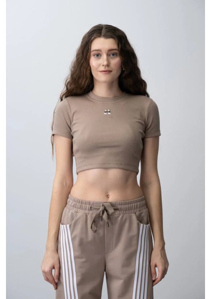 Desing Studio Baskılı Crop Kahverengi fiyatları