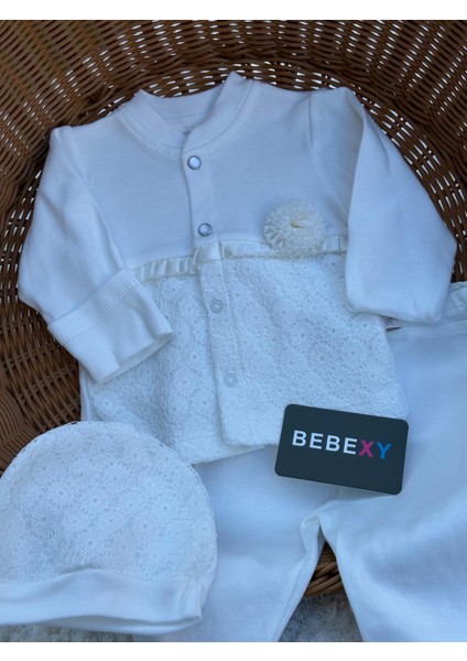 Güpür Desen Zıbın Set